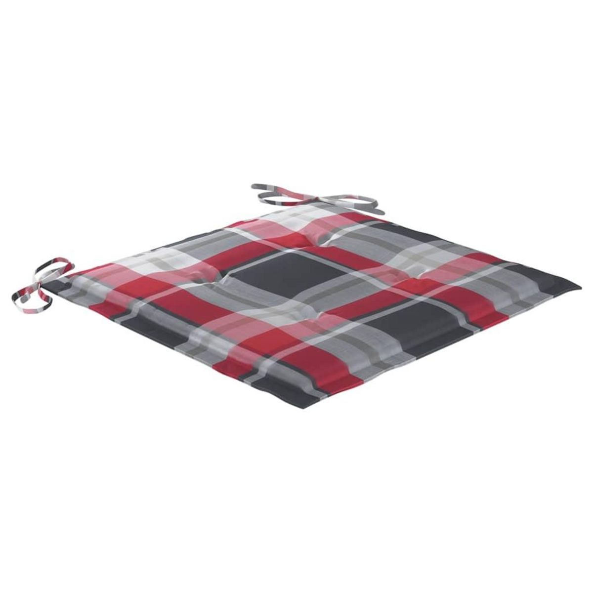 VIDAXL Chaises a manger d'exterieur lot de 4 et coussins Acacia massif