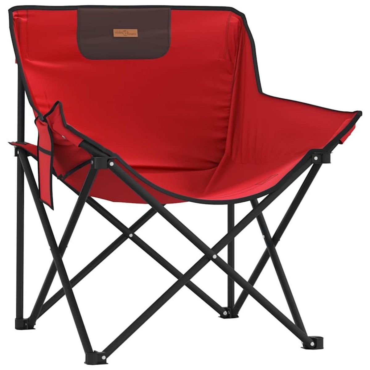 VIDAXL Chaise de camping avec poche pliable lot de 2 rouge