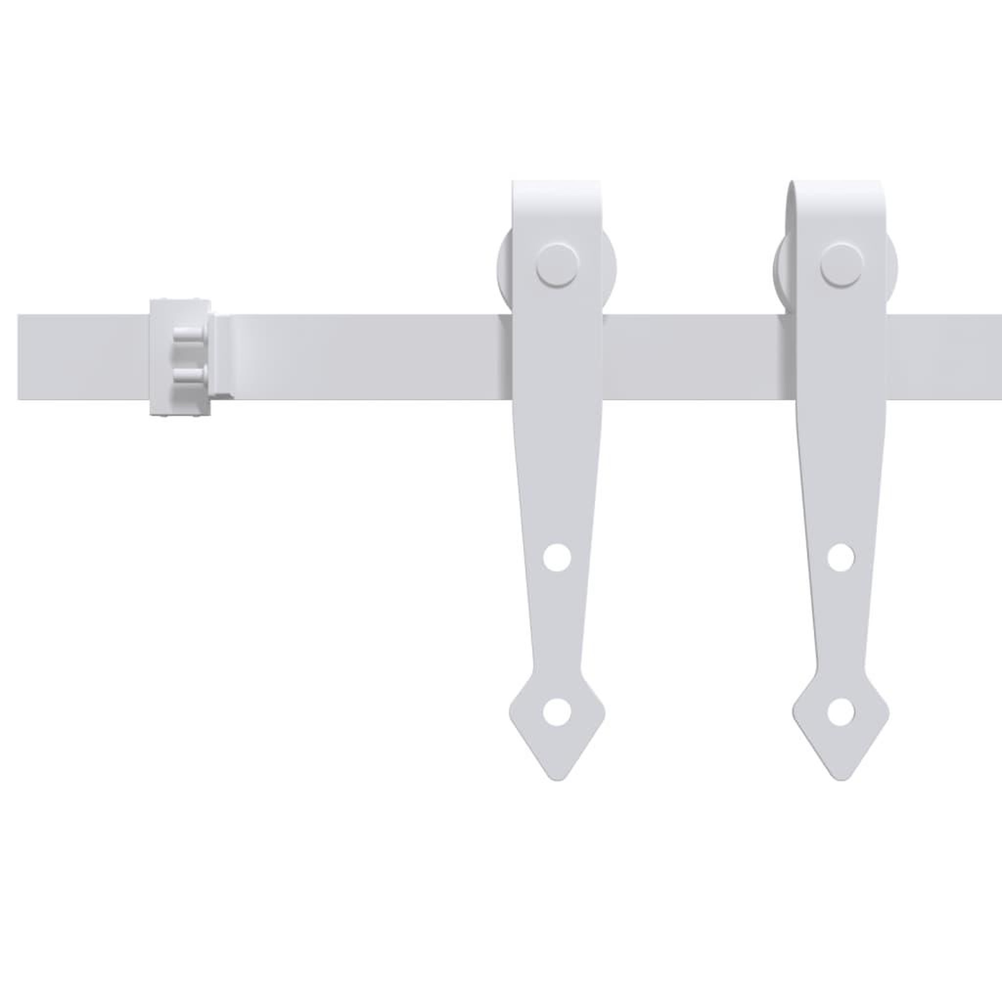 Voir la diapositive 3 : VIDAXL Kit mini de porte d'armoire coulissante Acier au carbone Blanc