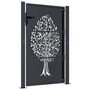 Voir la diapositive 4 : VIDAXL Portail de jardin anthracite 105x130cm acier conception d'arbre