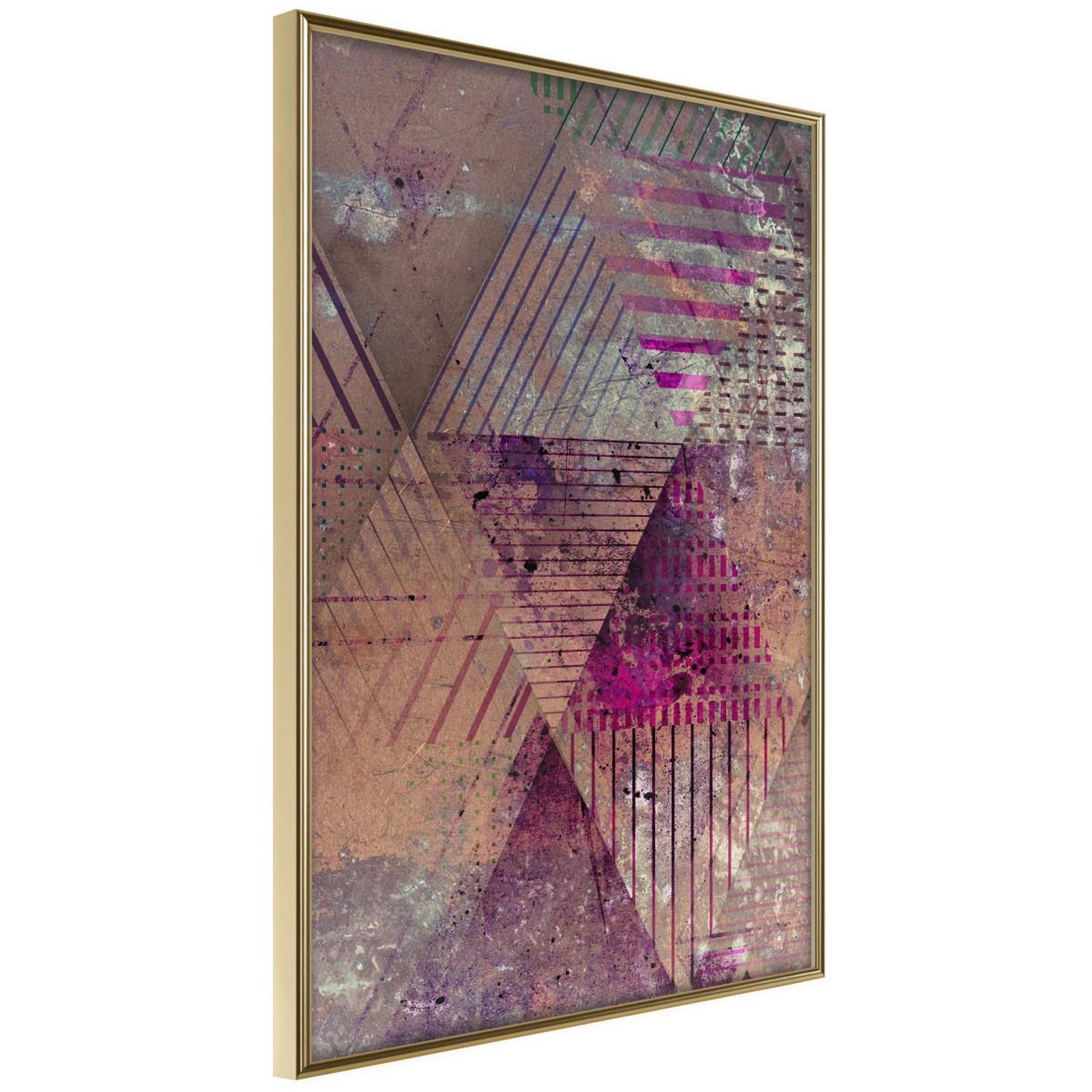 Voir la diapositive 1 : Paris Prix Affiche murale encadrée  pink patchwork ii