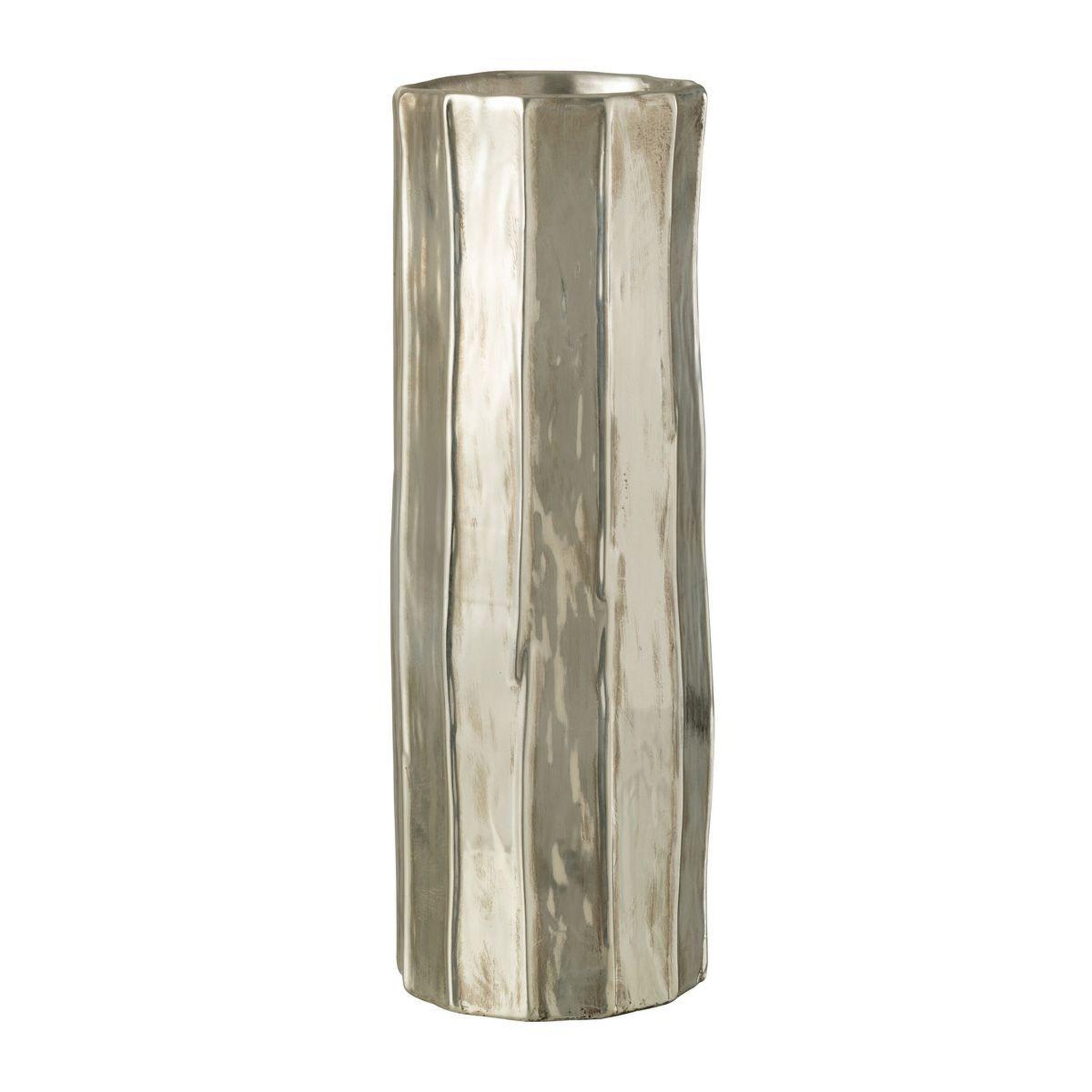 Voir la diapositive 1 : J-LINE Vase design en argile  ary  50cm argent