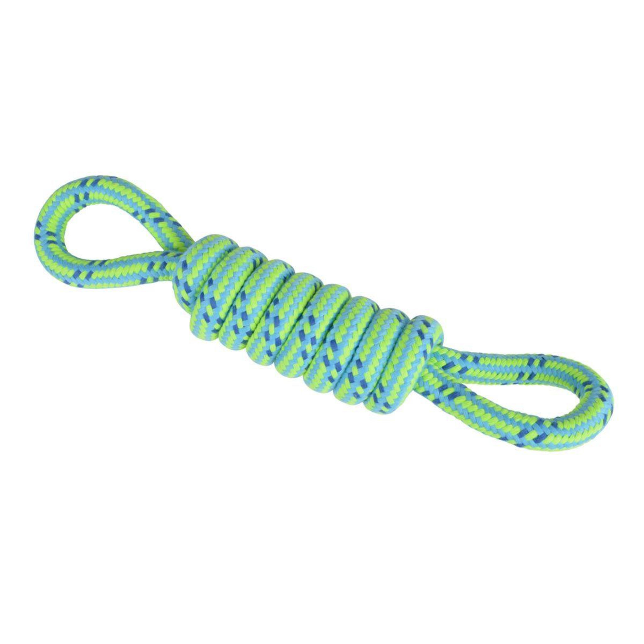 LOVE STORY Jouet pour chien  corde nœud 2 poignées  36cm vert