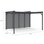 Voir la diapositive 6 : ID MARKET Pergola édition collector persienne toit rétractable 3x4M 4 pans modulables gris anthracite