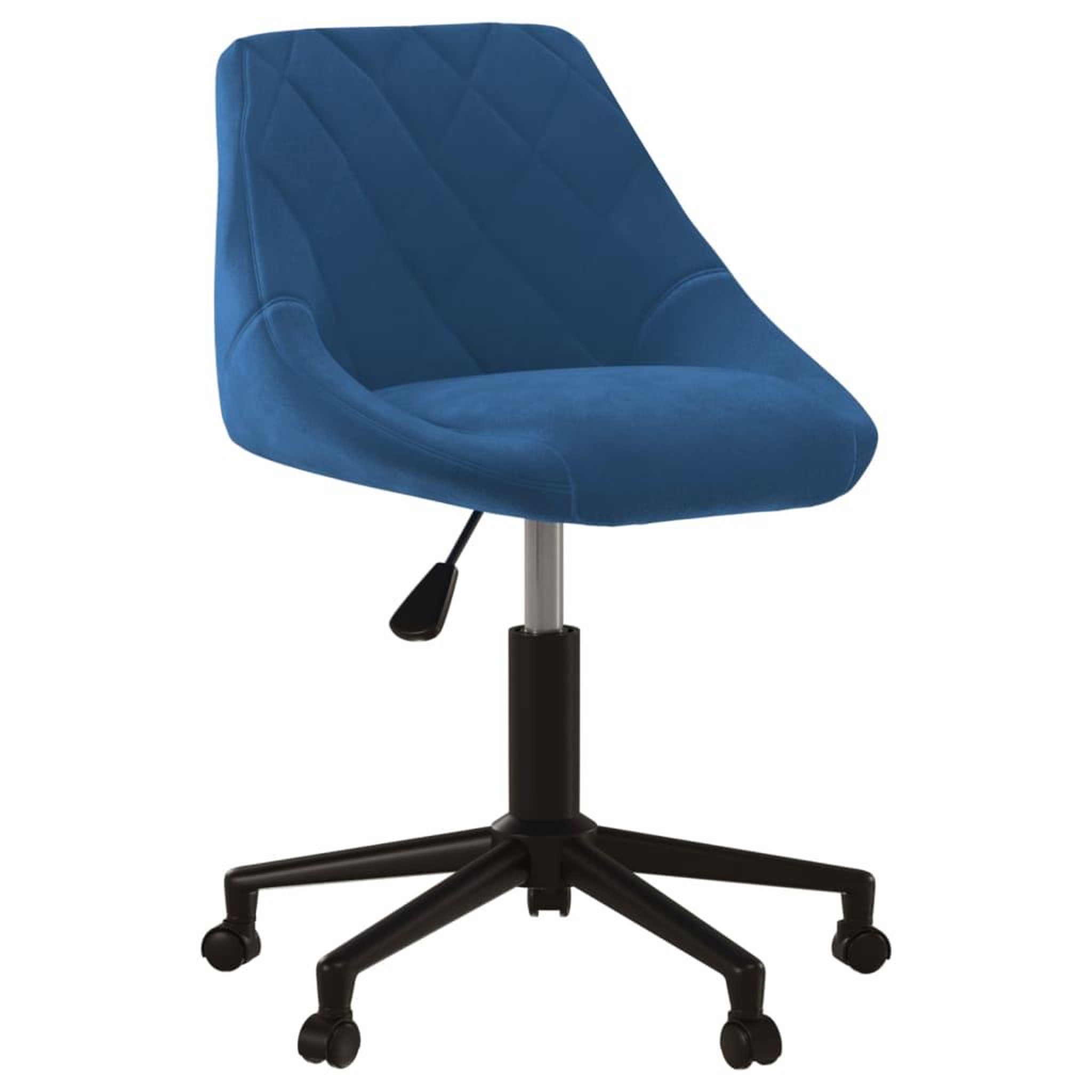 Voir la diapositive 2 : VIDAXL Chaise pivotante de bureau Bleu Velours