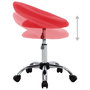 Voir la diapositive 4 : VIDAXL Chaise de travail roulante Rouge Similicuir