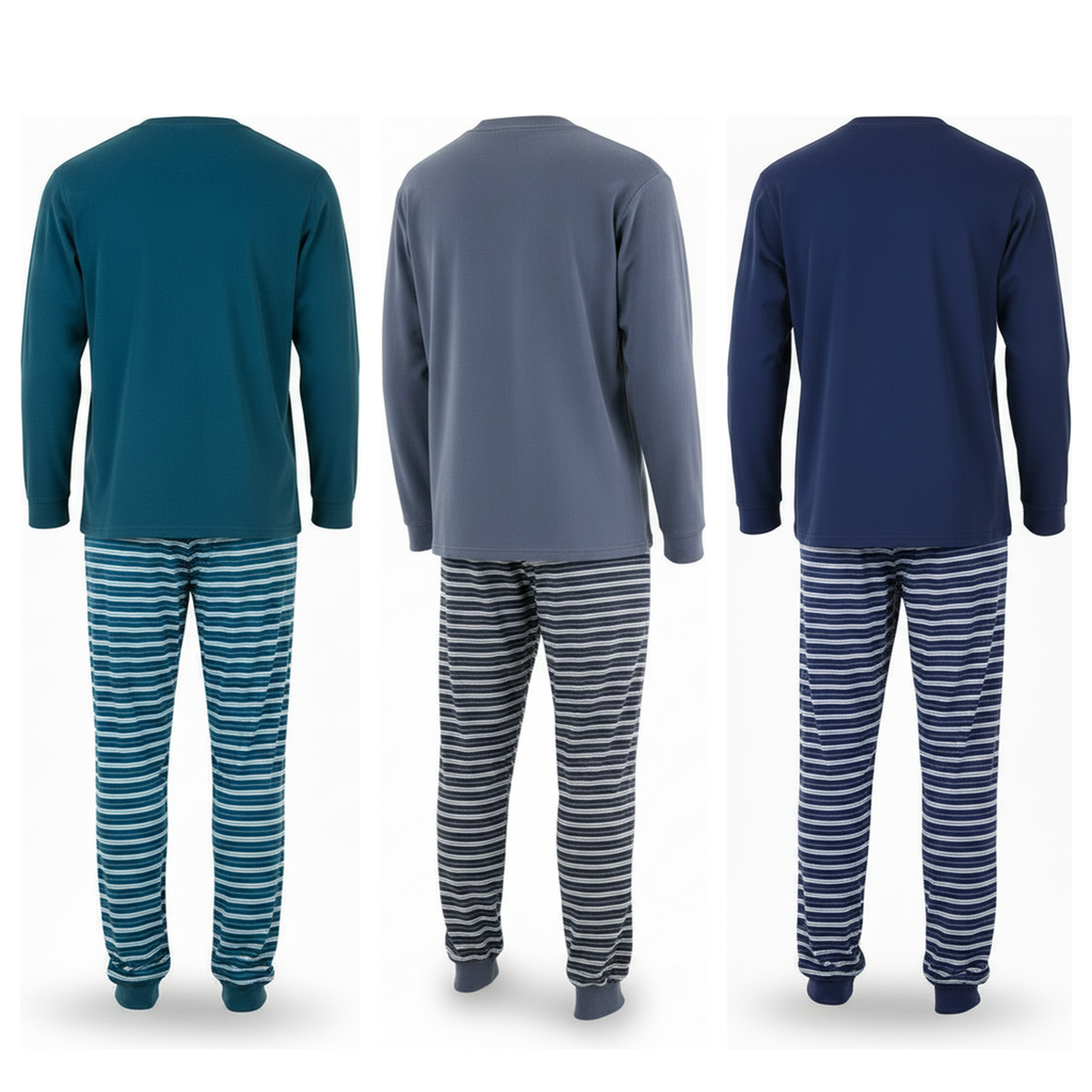 Voir la diapositive 3 : OZABI Ozabi ensemble pyjama homme doublé polaire pack de 3 coloris assortis