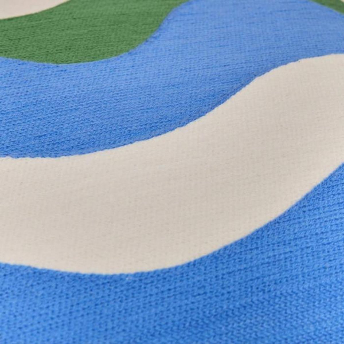 ATMOSPHERA Coussin Déco Brodé  Arty  45x45cm Bleu