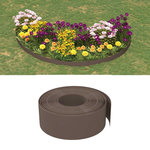 VIDAXL Bordure de jardin marron 10 m 20 cm polyethylene