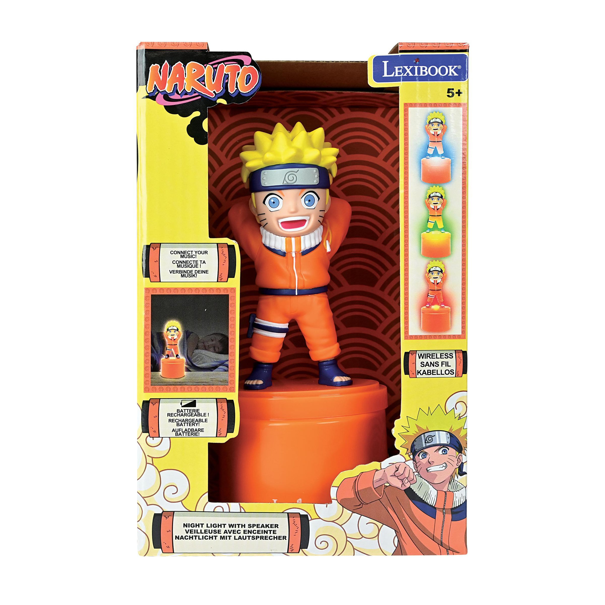 Voir la diapositive 3 : Lexibook Veilleuse Naruto en 3D avec lumière blanche douce