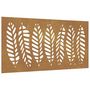 Voir la diapositive 2 : VIDAXL Decoration murale jardin 105x55 cm acier corten design feuille