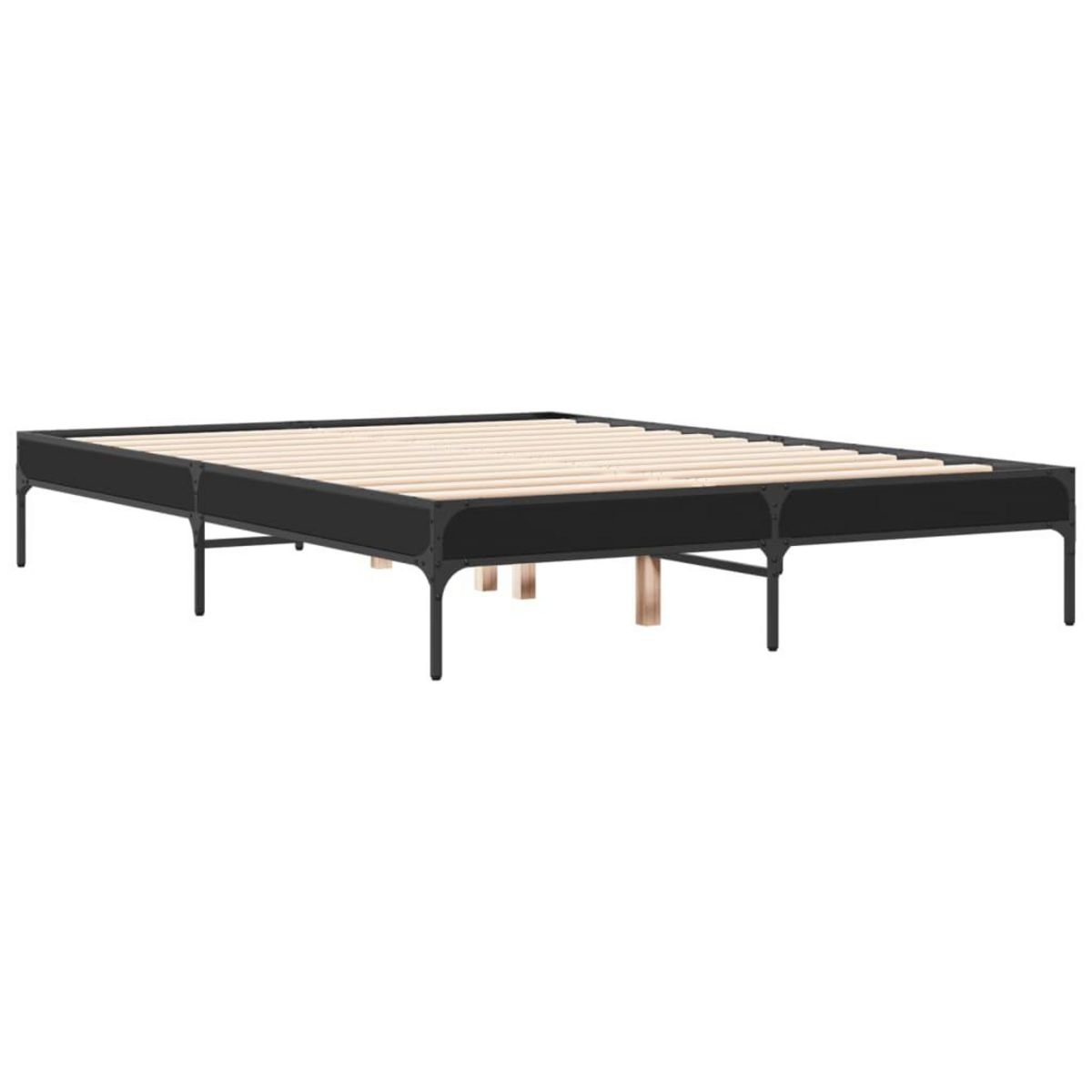 VIDAXL Cadre de lit sans matelas noir 140x190 cm