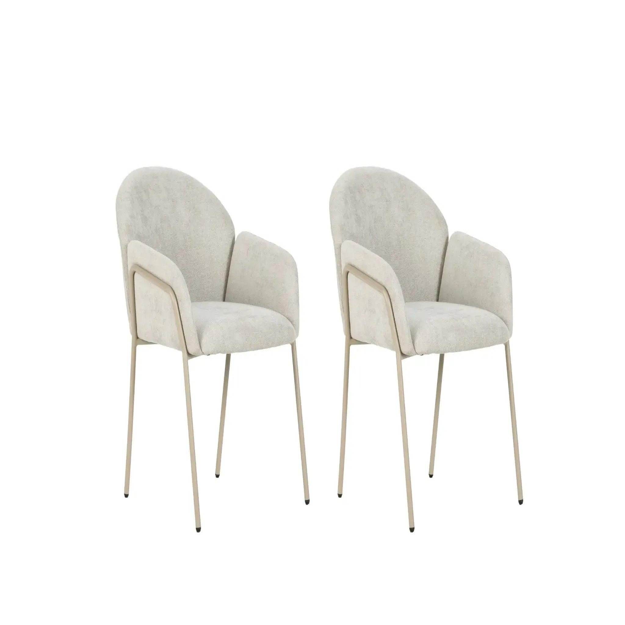 CASANOVA PARIS Naya - lot de 2 chaises tissu. Coloris disponibles : Bleu, Marron, Vert, Beige