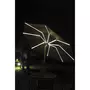 Ozalide Parasol droit à LED Monaco - Diam. 270 cm - Gris perle