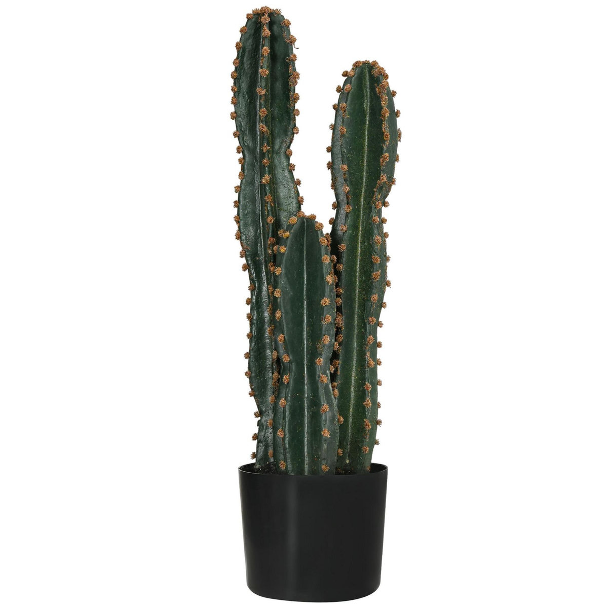 OUTSUNNY Cactus artificiel grand réalisme 3 pieds dim. Ø 17 x 60H cm pot inclus vert