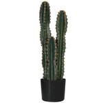 OUTSUNNY Cactus artificiel grand réalisme 3 pieds dim. Ø 17 x 60H cm pot inclus vert
