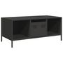 Voir la diapositive 2 : VIDAXL Table basse noir 101,5x50x43,5 cm acier lamine a froid
