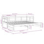 Voir la diapositive 6 : VIDAXL Lit coulissant sans matelas bois de pin massif 2x(90x190) cm