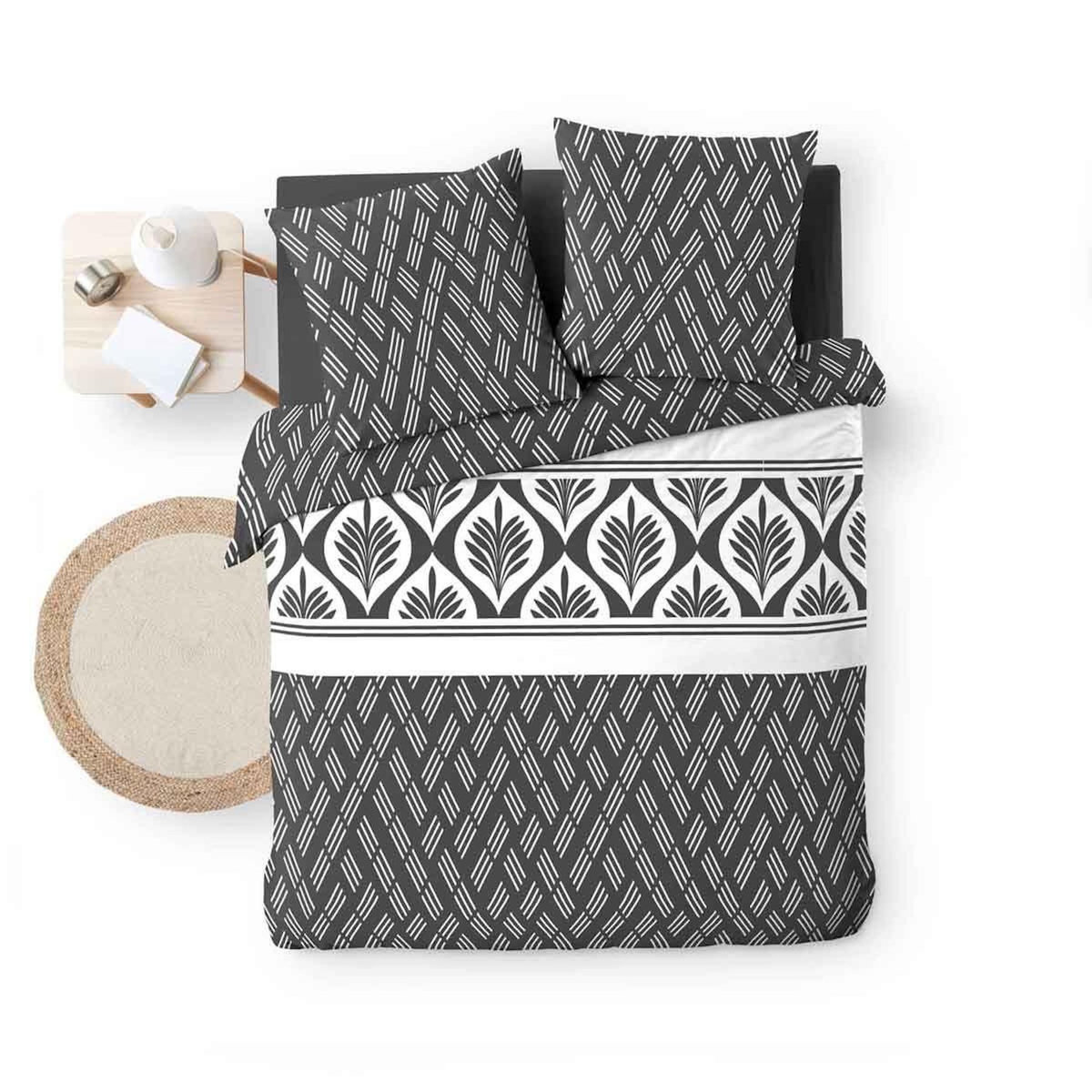 Paris Prix Parure de Lit 3 Pièces  Bonnie  260x240cm Noir