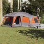 Voir la diapositive 3 : VIDAXL Tente familiale avec dome de porche 9 personnes gris et orange