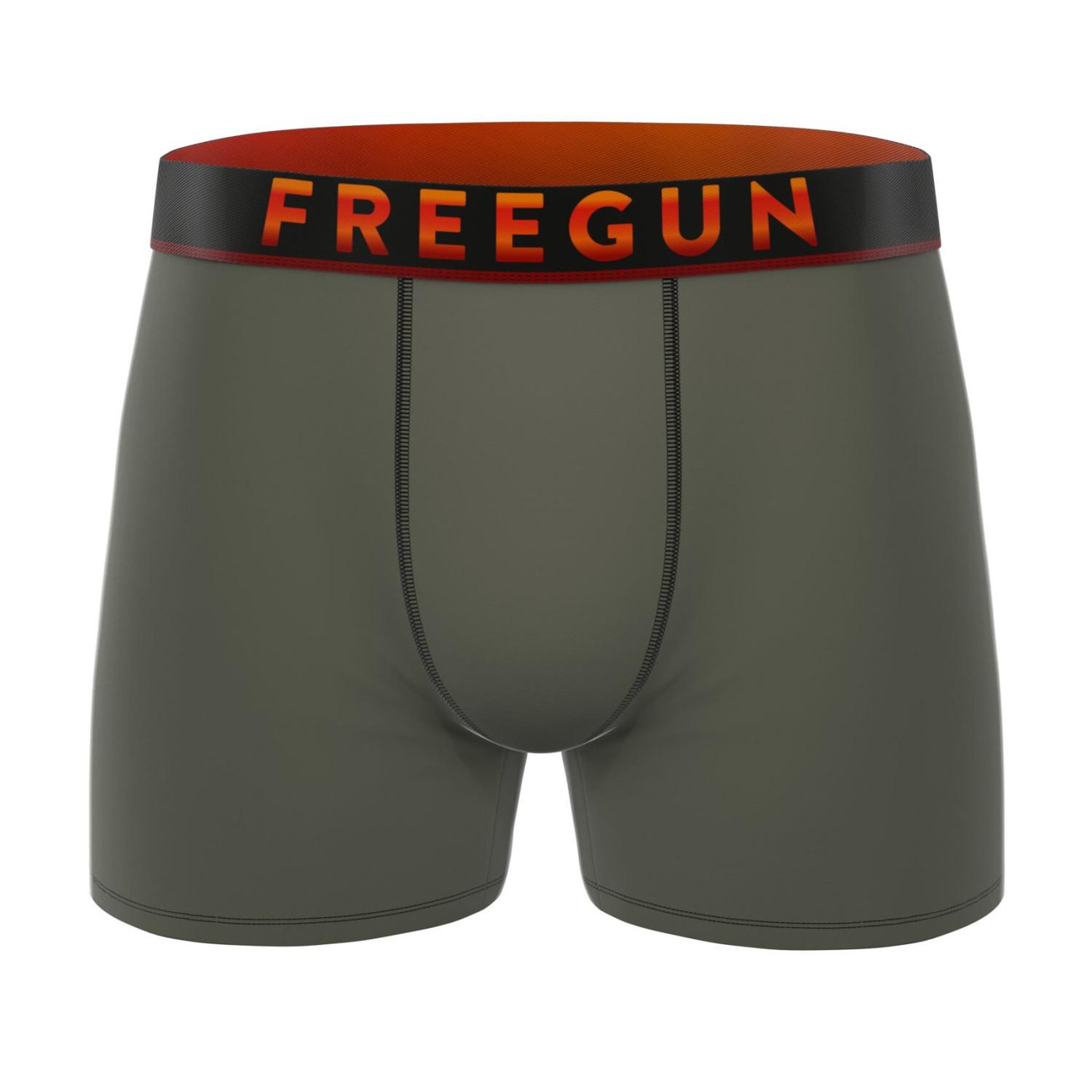 Voir la diapositive 3 : FREEGUN Lot de 4 boxers homme signature dave coolin