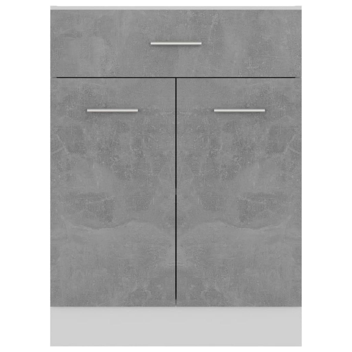 VIDAXL Armoire de plancher a tiroir Gris beton Bois d'ingenierie