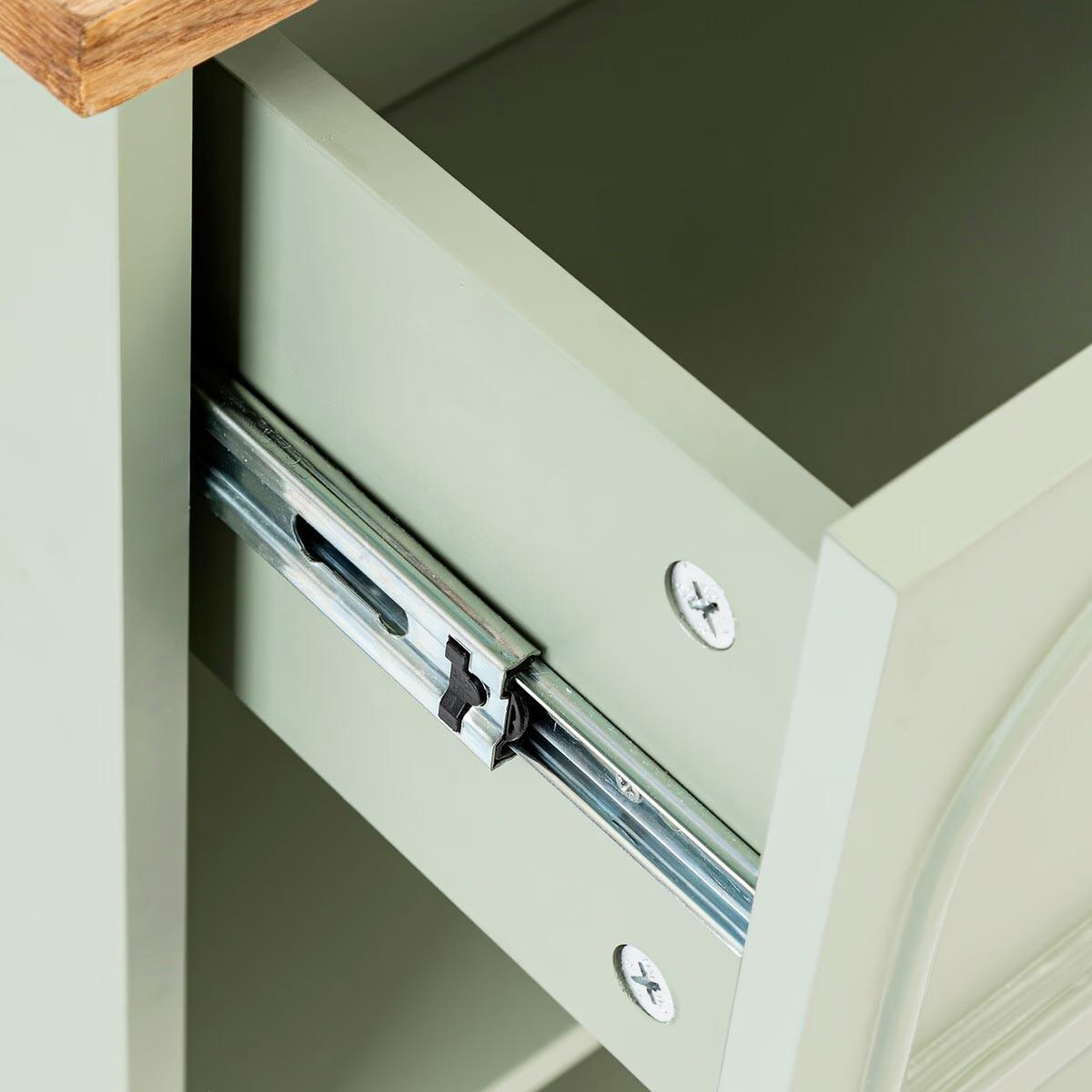 Voir la diapositive 4 : ATMOSPHERA Table de chevet avec tiroir  mohéa  67cm vert céladon