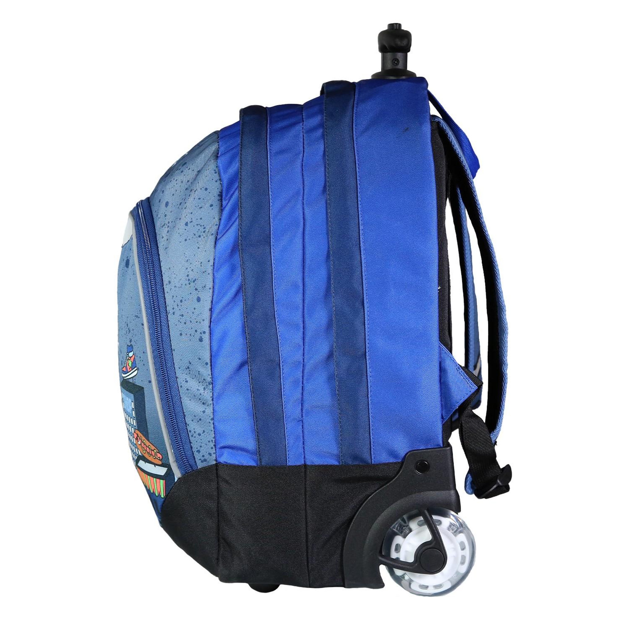 Voir la diapositive 3 : BODYPACK Bodypack Sac à dos à roulettes 2 compartiments Monster Bleu