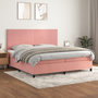 Voir la diapositive 1 : VIDAXL Sommier a lattes de lit avec matelas Rose 200x200 cm Velours