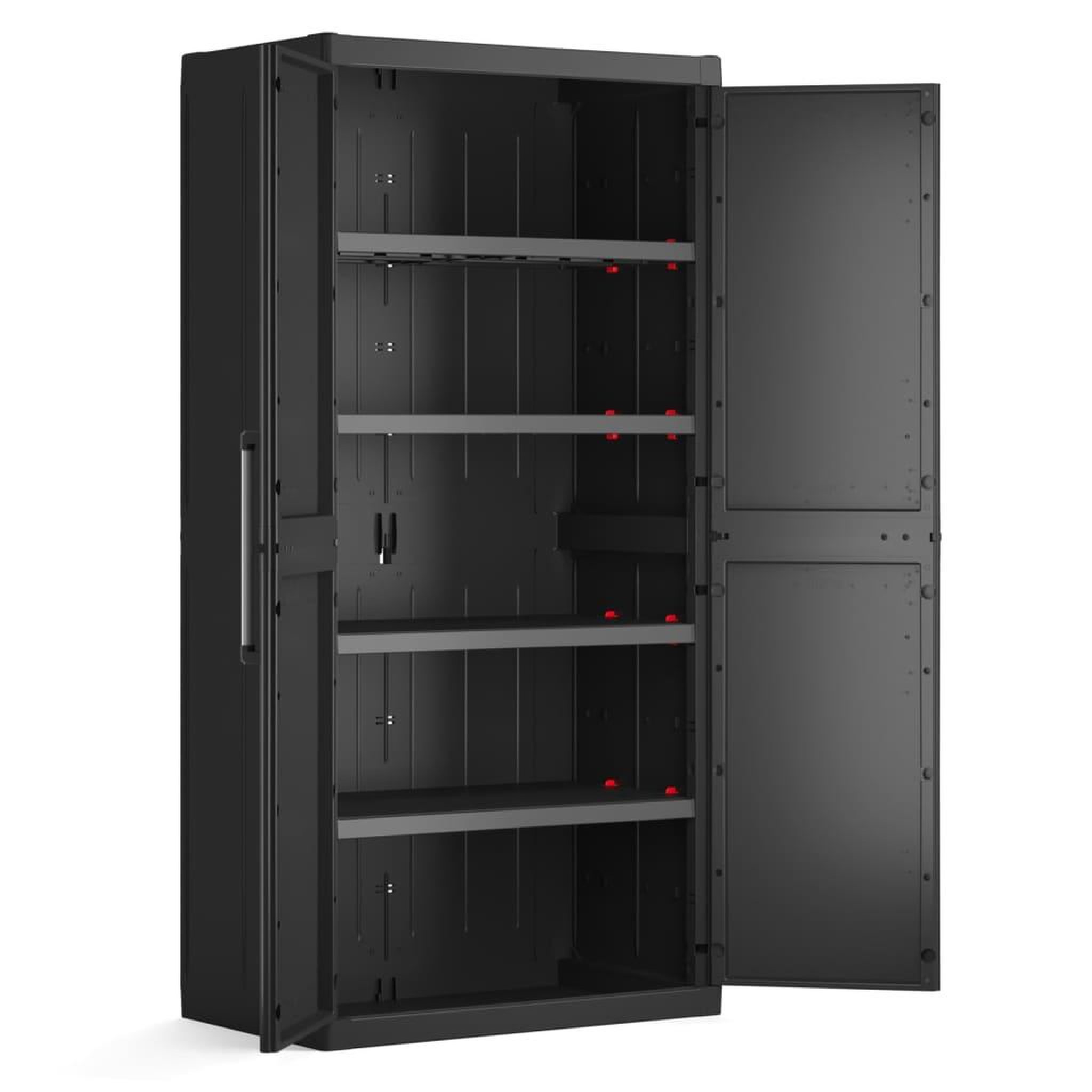 Voir la diapositive 3 : Keter Keter Armoire de rangement haute Detroit XL Noir