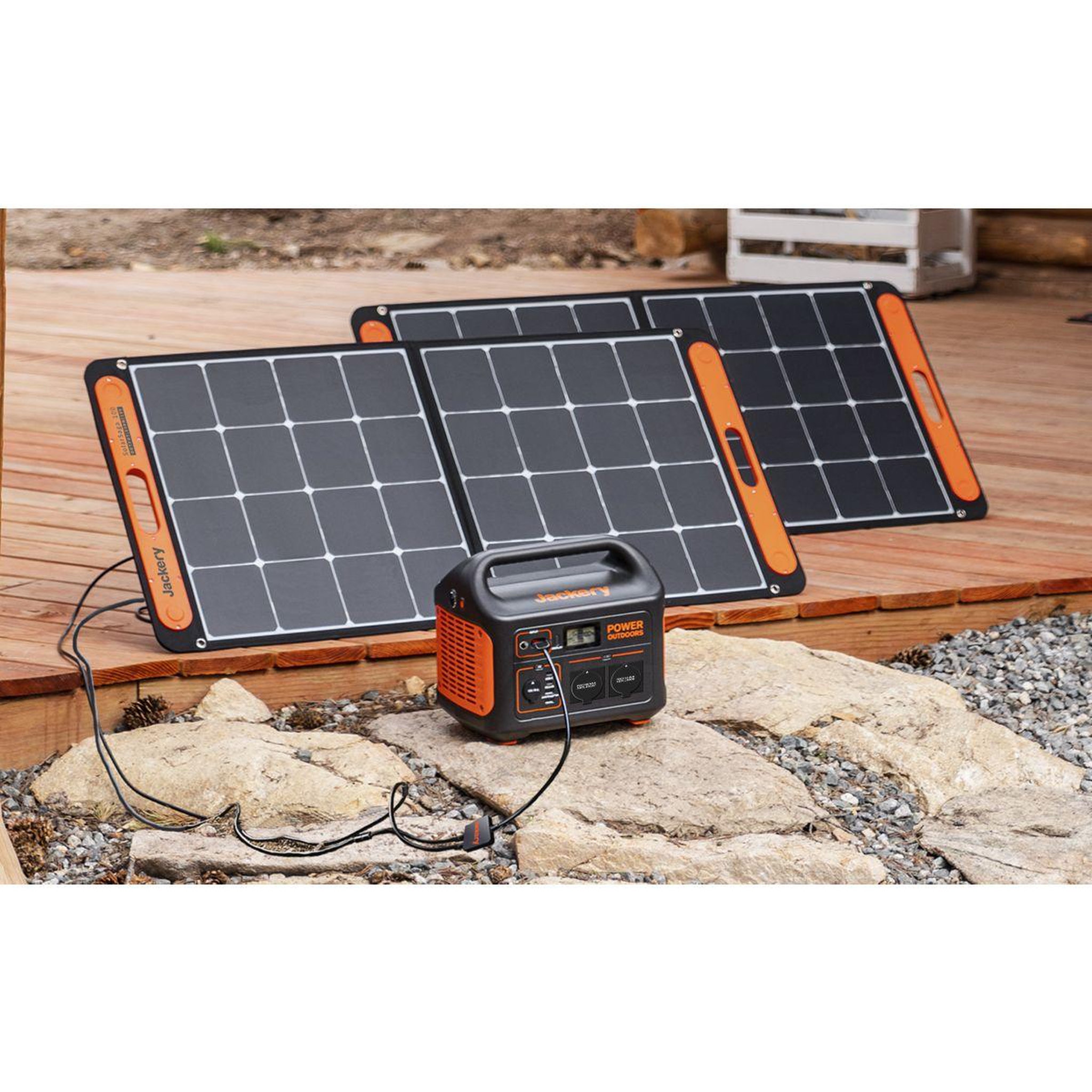 Voir la diapositive 3 : JACKERY Panneau solaire portable 100W Solarsaga
