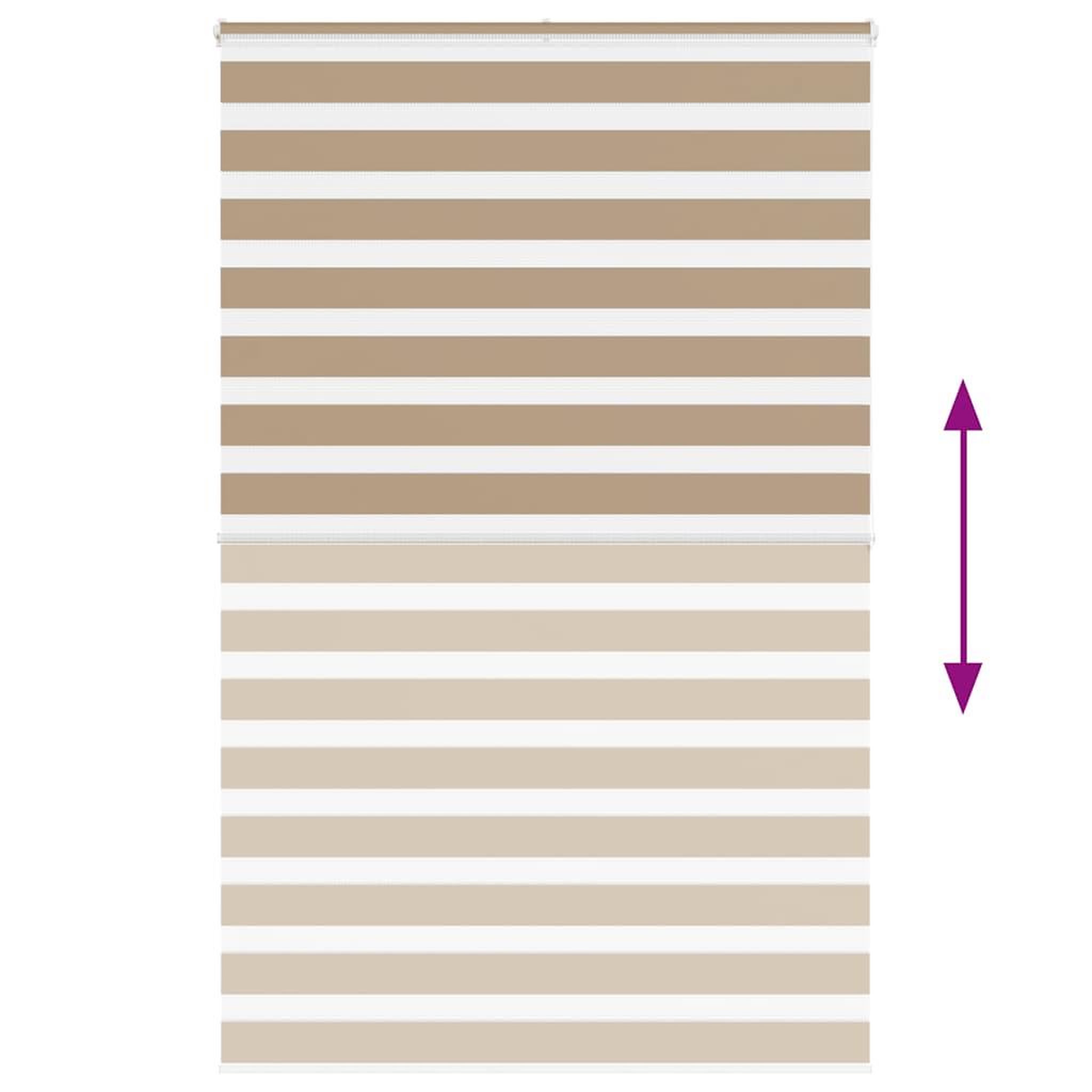 Voir la diapositive 5 : VIDAXL Store zebre marron sable largeur du tissu 135,9 cm polyester