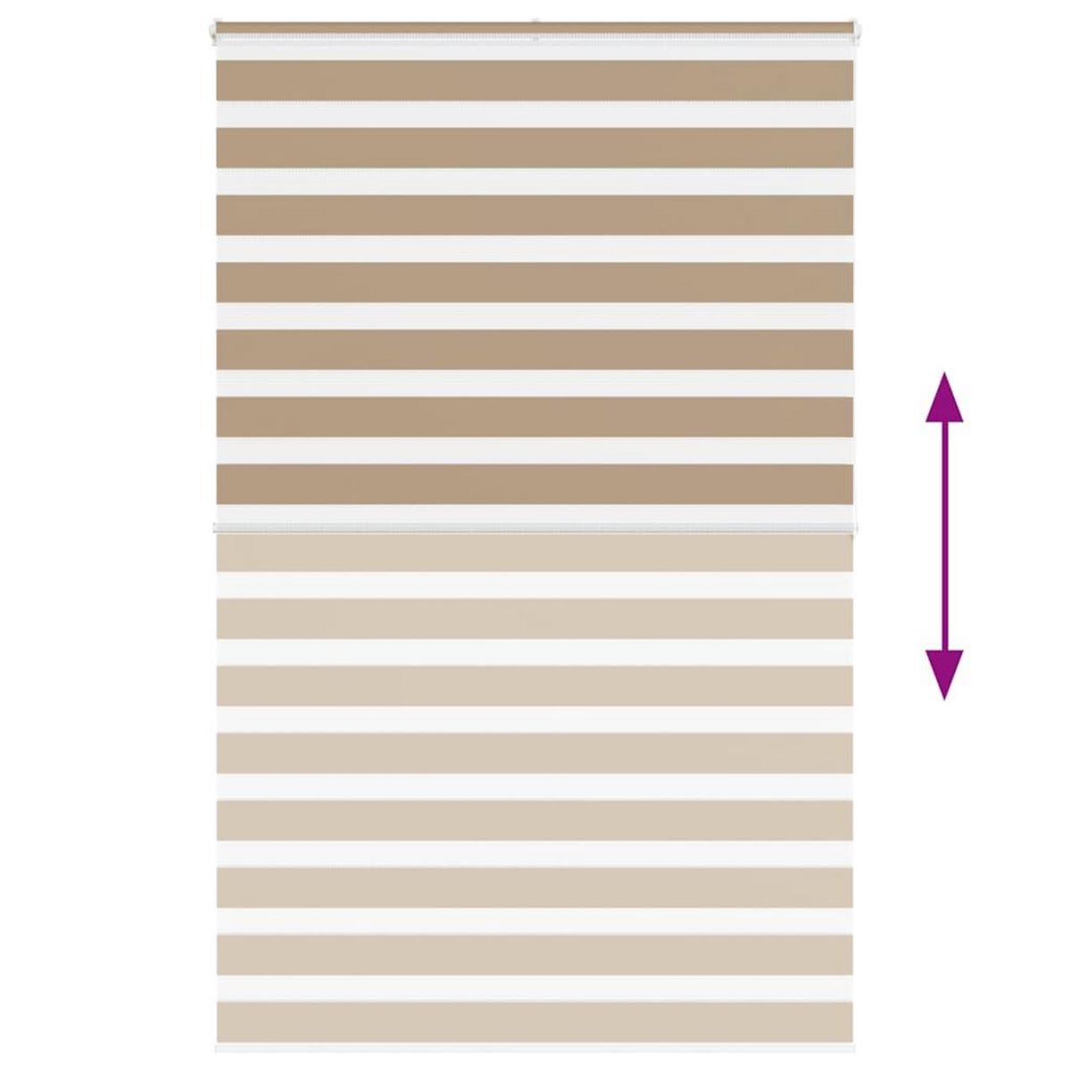 VIDAXL Store zebre marron sable largeur du tissu 135,9 cm polyester