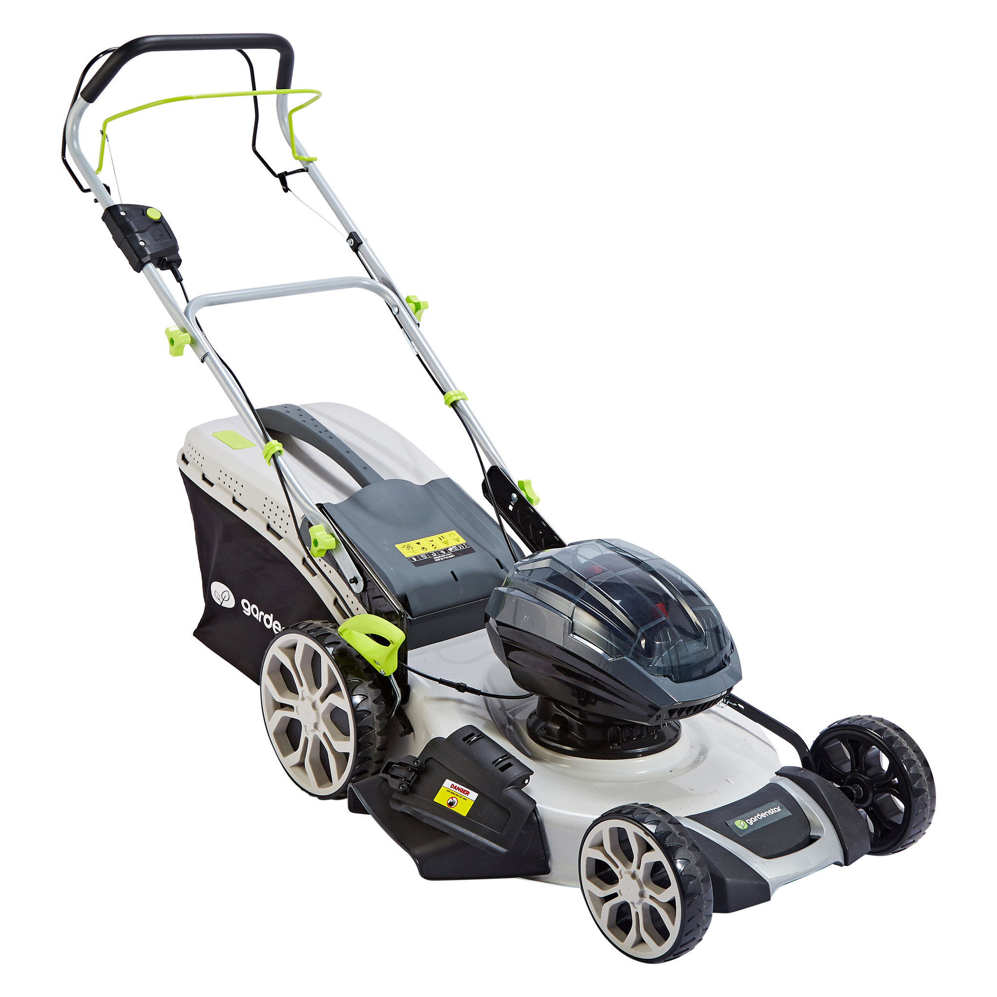 Voir la diapositive 1 : GARDENSTAR Tondeuse électrique à batterie mulching - 80V - Coupe 51cm