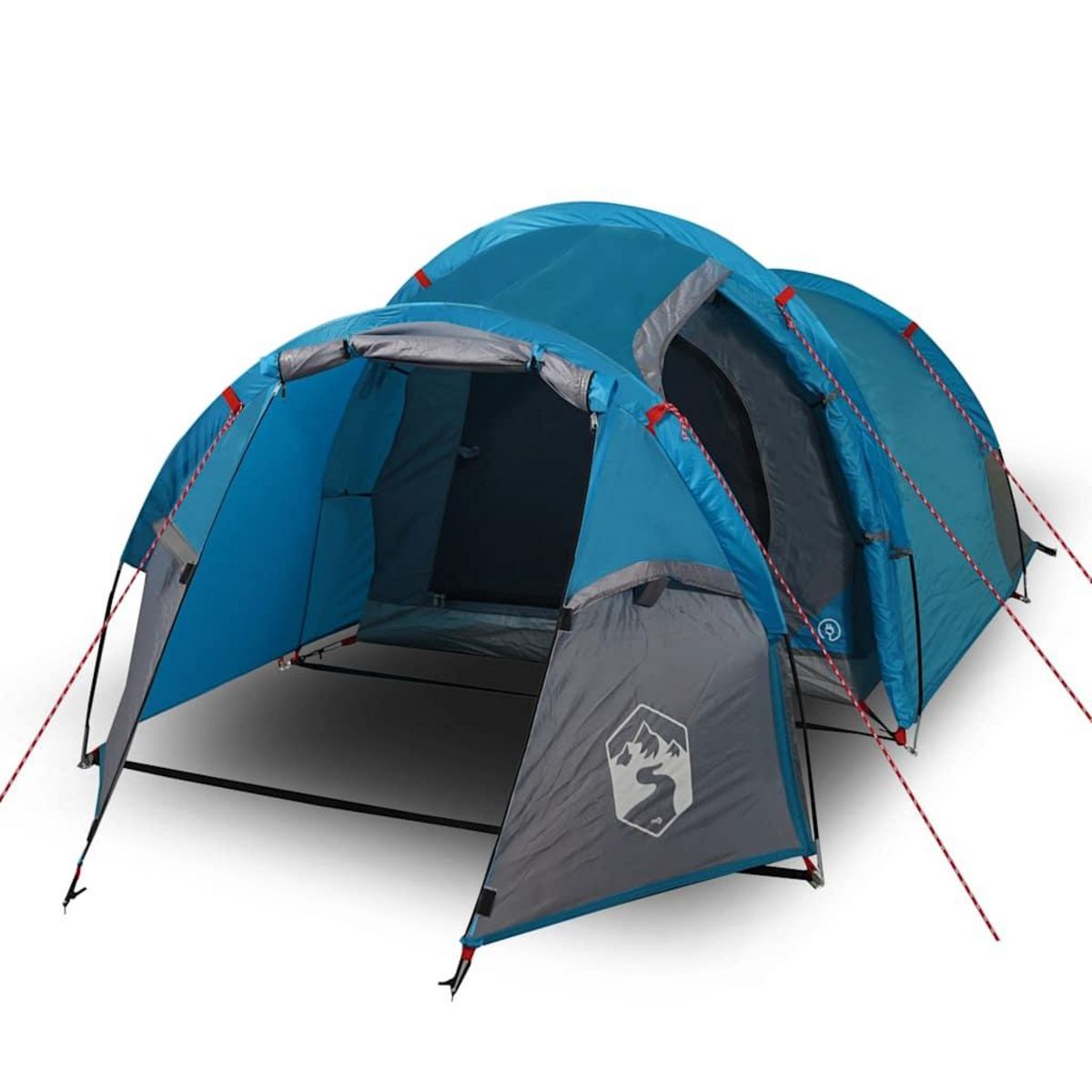 VIDAXL Tente de camping tunnel 2 personnes bleu impermeable