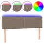 Voir la diapositive 2 : VIDAXL Tete de lit a LED Taupe 144x5x78/88 cm Tissu