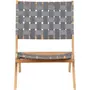 BEAU RIVAGE Lot de 2 fauteuils de jardin VERONE en bois d'acacia FSC et corde - coloris gris