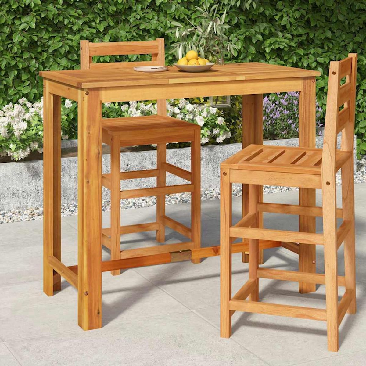 VIDAXL Table de bar de jardin 120x60x105 cm Bois d'acacia solide