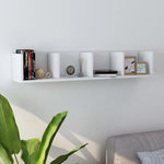 VIDAXL Etagere murale a CD Blanc 100x18x18 cm Bois d'ingenierie