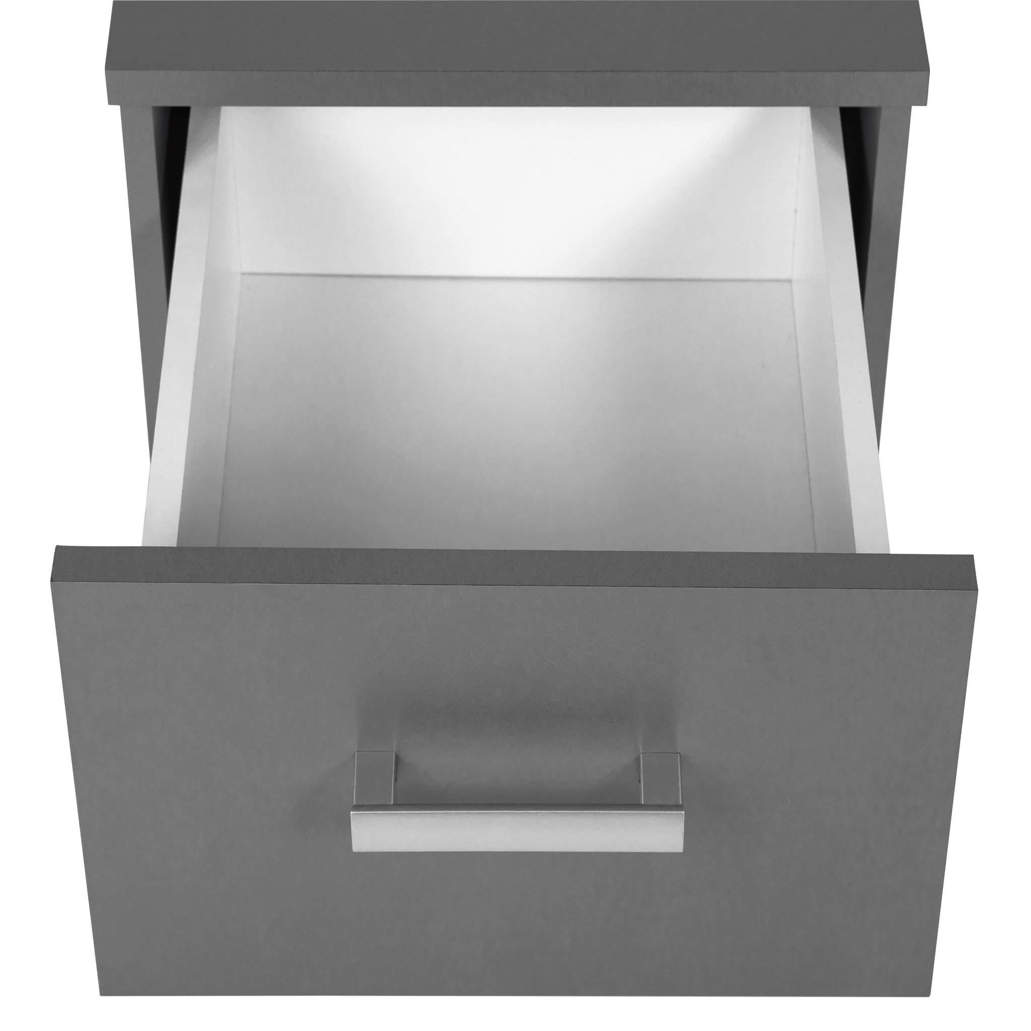 Voir la diapositive 3 : INTERLINK Table de nuit ELENZIO 2 Gris