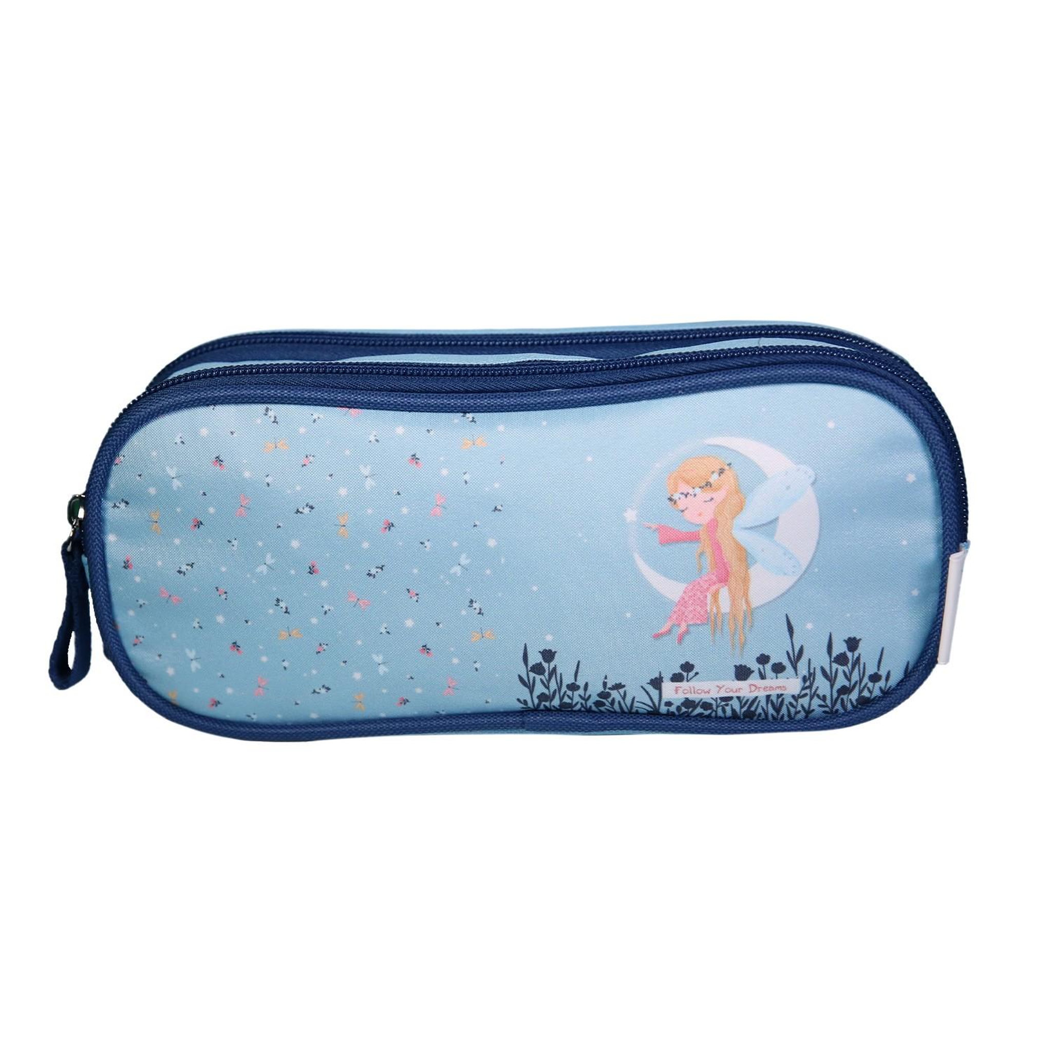 Bagtrotter BAGTROTTER Trousse scolaire 2 compartiments Phileas Bleu