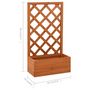 Voir la diapositive 6 : VIDAXL Jardiniere a treillis de jardin Orange 50x25x90cm Bois de sapin
