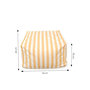 Voir la diapositive 5 : CONCEPT USINE Pouf d'extérieur rayé jaune déperlant et – 55x65x35 cm POSITANO