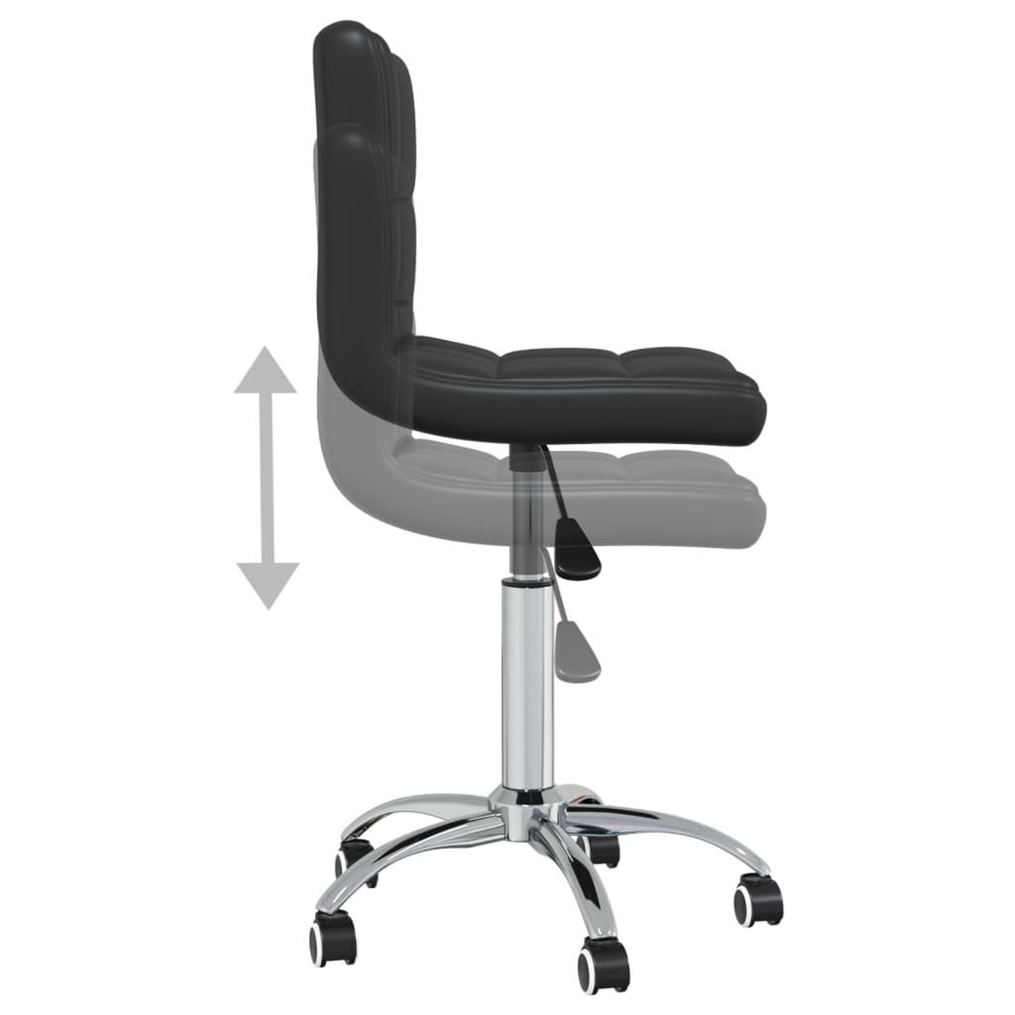 Voir la diapositive 5 : VIDAXL Chaise pivotante de salle a manger Noir Similicuir