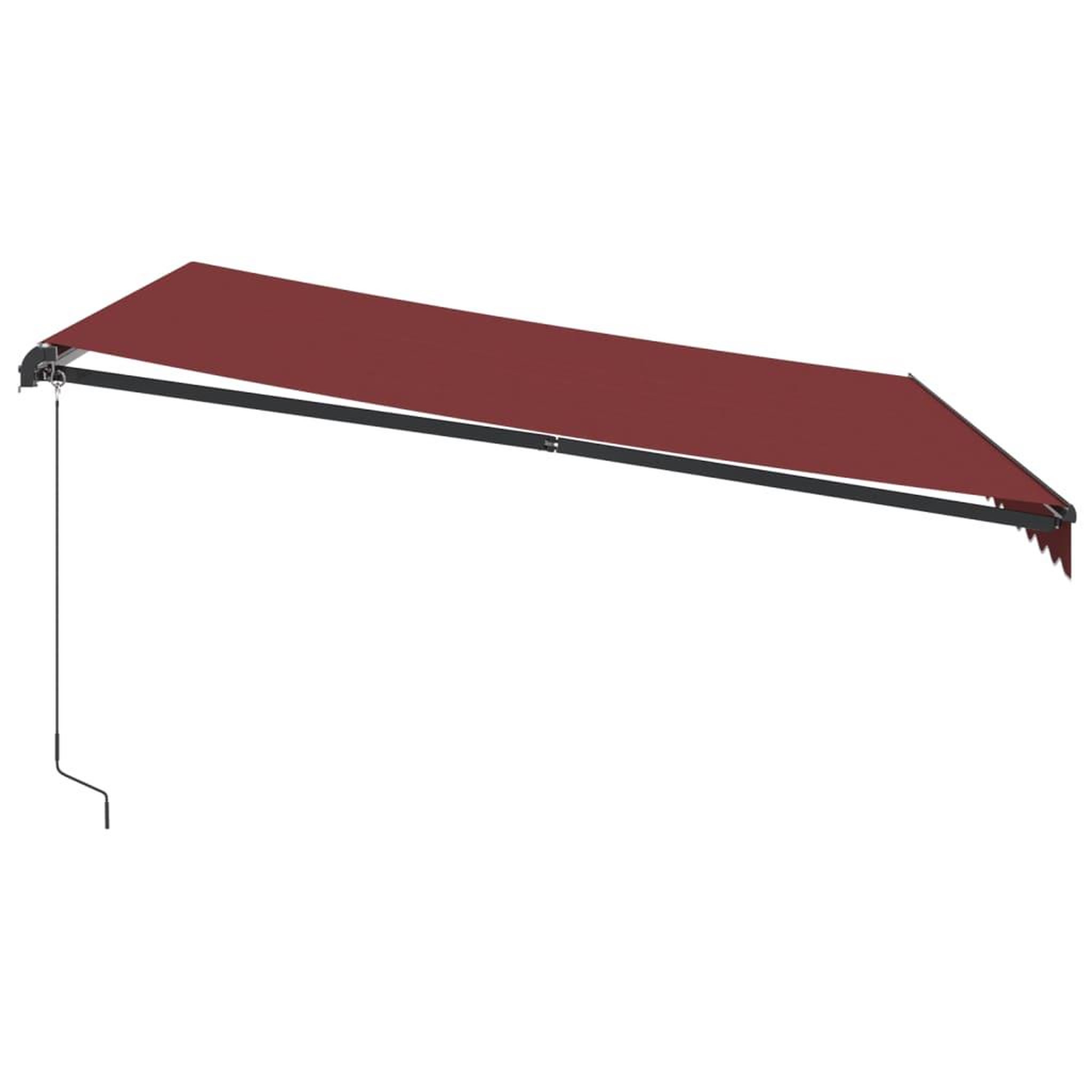 Voir la diapositive 5 : VIDAXL Auvent manuel retractable avec LED bordeaux 400x350 cm