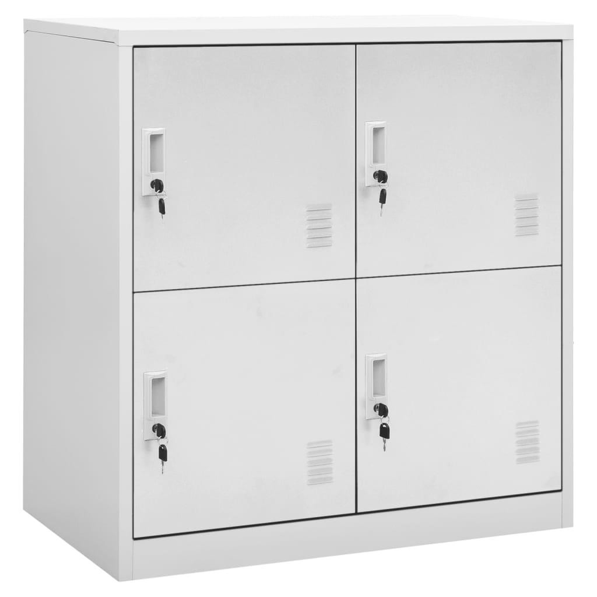 Voir la diapositive 1 : VIDAXL Armoire a casiers Gris clair 90x45x92,5 cm Acier
