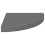 Voir la diapositive 3 : VIDAXL Etageres d'angle flottantes 4 pcs gris brillant 35x35x3,8cm MDF