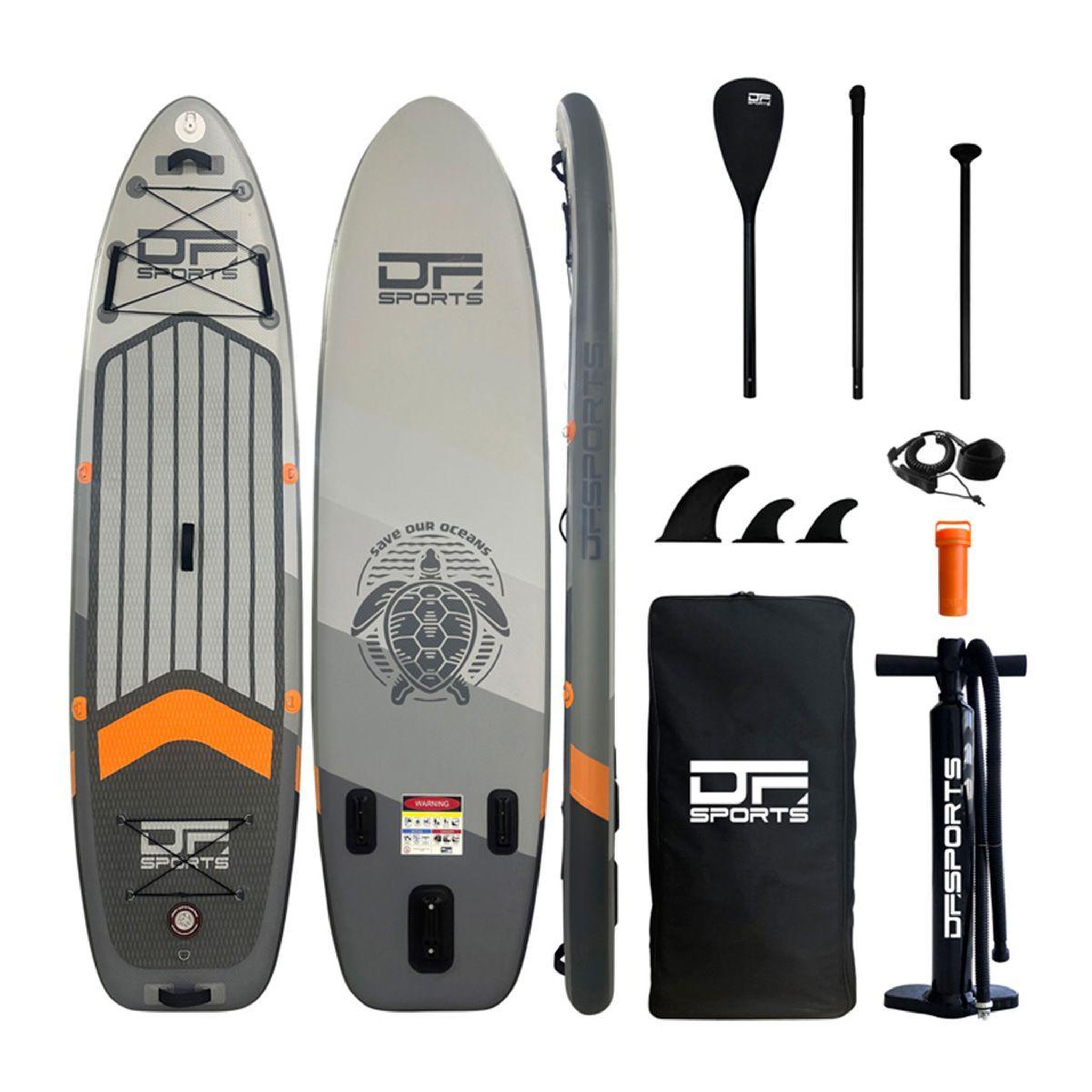 DE FAUGERES Paddle Gonflable Avec Accessoires  Polynésie  320cm Gris