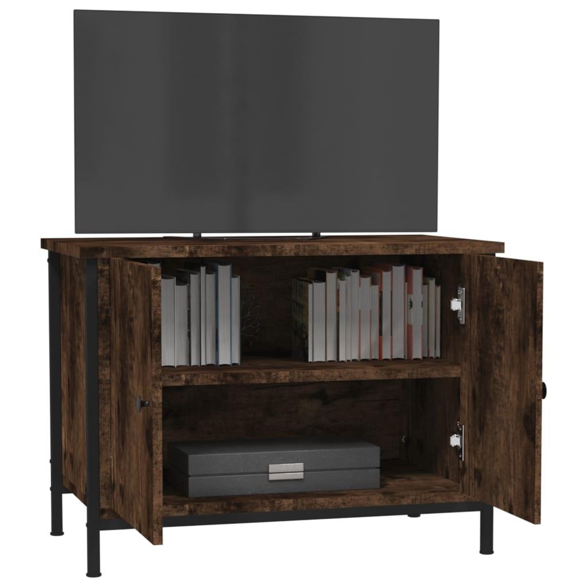 Voir la diapositive 4 : VIDAXL Meuble TV avec portes chene sonoma 60x35x45cm bois d'ingenierie