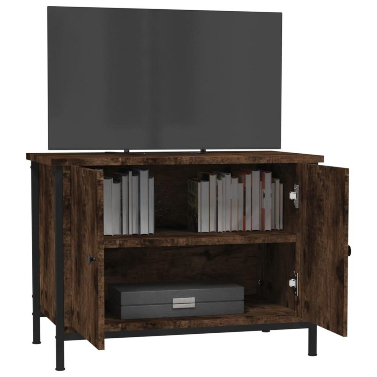 VIDAXL Meuble TV avec portes chene sonoma 60x35x45cm bois d'ingenierie